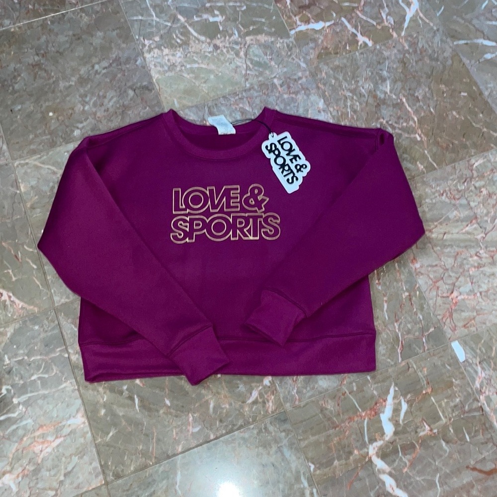 NWT Love & Sports Purple Sweatshirt